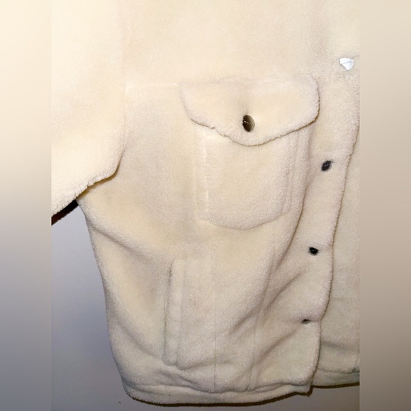 Anine Bing shearling oversized jacket ivory small teddy shacket - Picture 9 of 15
